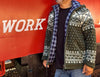 Wool hand-knitted fleece lined Jacket -Free shipping