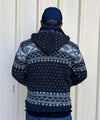 Wool hand-knitted fleece lined Jacket -Free shipping