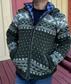 Wool hand-knitted fleece lined Jacket -Free shipping