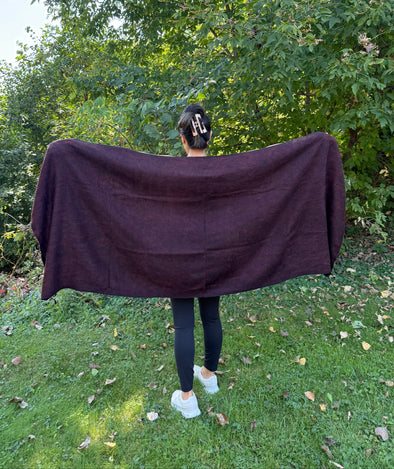 HIMALAYAN YAK WOOL SHAWL / WRAP - 75"X32"