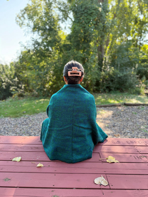 HIMALAYAN YAK WOOL SHAWL / WRAP - 75"X32"