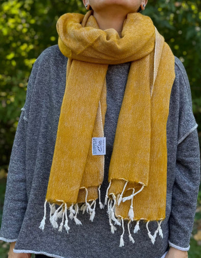 HIMALAYAN YAK WOOL SHAWL / WRAP - 75"X32"