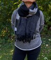 HIMALAYAN YAK WOOL SHAWL / WRAP - 75"X32"