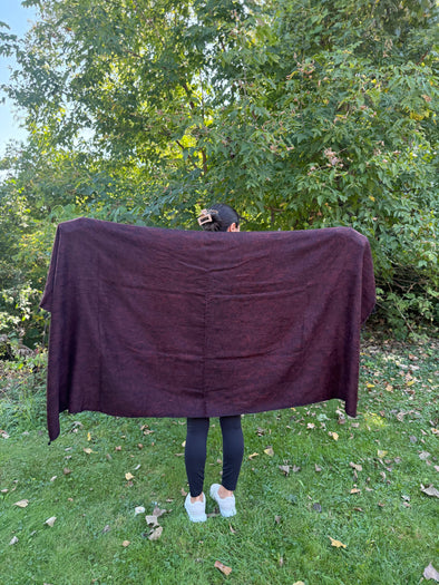 HIMALAYAN YAK WOOL SHAWL / WRAP - 82"X39"