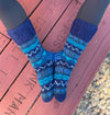 WOOL HAND KNITTED SOCKS -FLEECE LINING