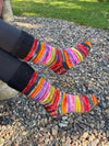 WOOL HAND KNITTED SOCKS -FLEECE LINING