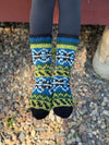 WOOL HAND KNITTED SOCKS -FLEECE LINING