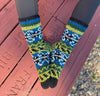 WOOL HAND KNITTED SOCKS -FLEECE LINING