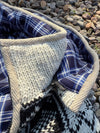 Wool hand-knitted fleece lined Jacket -Free shipping
