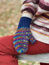 HIMALAYAN HANDKNITTED WOOL MITTEN/HAT WITH FLEECE LINING