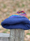 HIMALAYAN HANDKNITTED WOOL MITTEN/HAT WITH FLEECE LINING