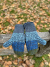 HIMALAYAN HANDKNITTED WOOL MITTEN/HAT WITH FLEECE LINING