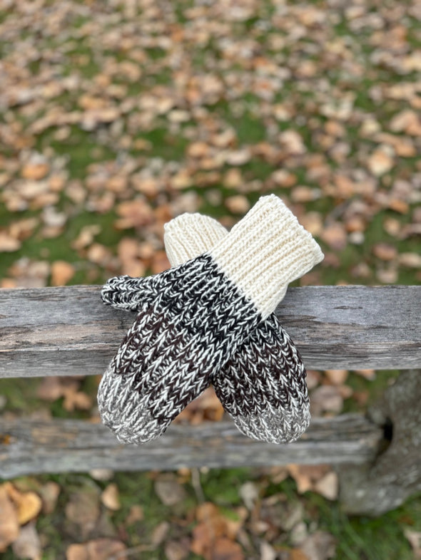 HIMALAYAN HANDKNITTED WOOL MITTEN/HAT WITH FLEECE LINING