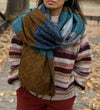 HIMALAYAN YAK WOOL SHAWL / WRAP - 82"X39"