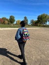 Handwoven Cotton 3 Pocket backpack - Rainbow