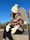 HIMALAYAN HANDKNITTED WOOL MITTEN WITH FLEECE LINING