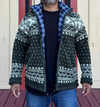 Wool hand-knitted fleece lined Jacket -Free shipping