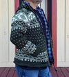 Wool hand-knitted fleece lined Jacket -Free shipping