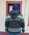 Wool hand-knitted fleece lined Jacket -Free shipping