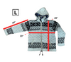 Wool hand-knitted fleece lined Jacket -Free shipping