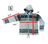 Wool hand-knitted fleece lined Jacket -Free shipping