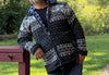 Wool hand-knitted fleece lined Jacket -Free shipping