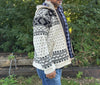 Wool hand-knitted fleece lined Jacket -Free shipping