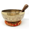 Handmade Tibetan Singing Bowl with Lord Shiva (God of Yoga) - 9"