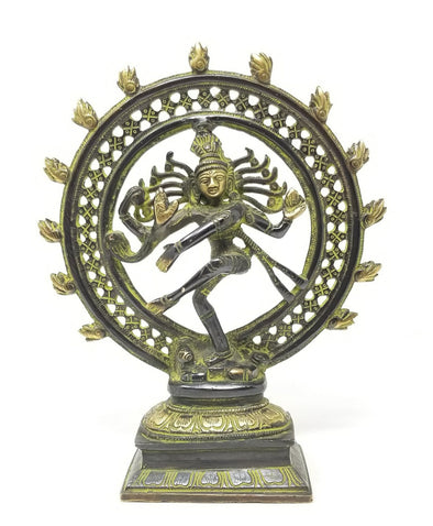 BRASS NATARAJA (KING OF DANCE) STATUE 9.5"