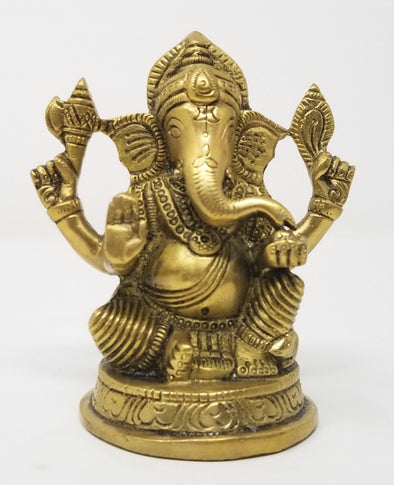 Brass Ganesh 4"
