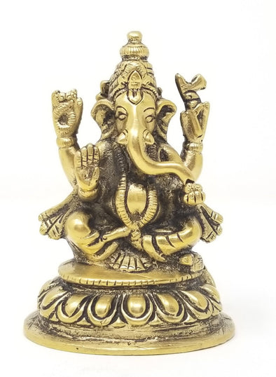 Brass Ganesh 4"