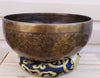 Handmade Tibetan singing bowl with mantra 9"