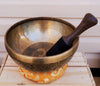 HANDMADE TIBETAN SINGING BOWL WITH OM 9"