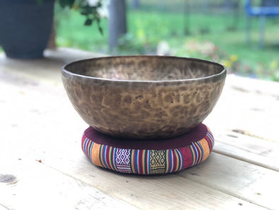 HAND BEATEN TIBETAN SINGING BOWL 12.5"