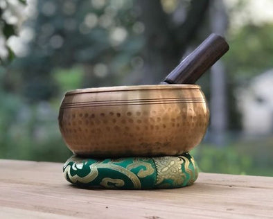 Tibetan Singing Bowl with Mantra 5.5"