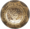 Seven chakra symbols Tibetan singing bowl 12" - Hand beaten