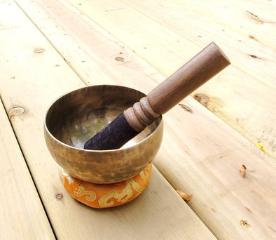 HAND BEATEN TIBETAN SINGING BOWL 4.75"