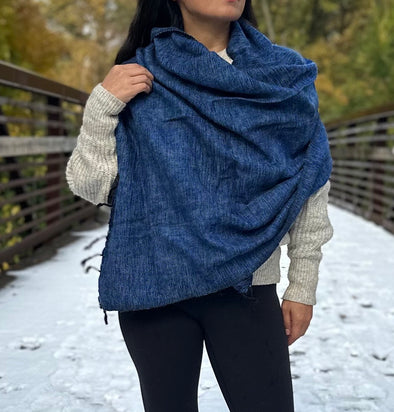 HIMALAYAN YAK WOOL SHAWL / WRAP - 75"X32"