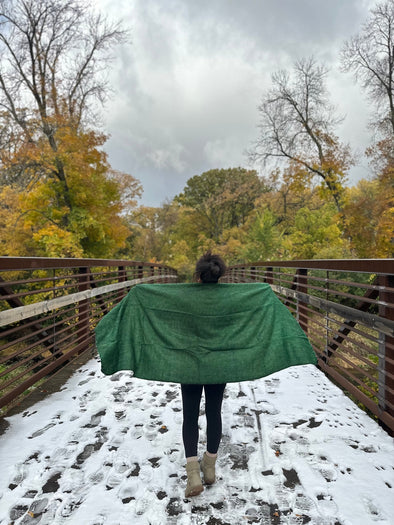 HIMALAYAN YAK WOOL SHAWL / WRAP - 75"X32"