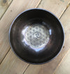 HAND BEATEN TIBETAN SINGING BOWL 9" WITH OM/FLOWER OF LIFE