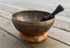 HAND BEATEN TIBETAN SINGING BOWL 9" WITH SEVEN CHAKRA SYMBOL