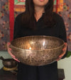 HAND BEATEN TIBETAN SINGING BOWL 14"