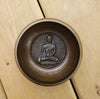 TIBETAN SINGING BOWL WITH MEDITATING BUDDHA 4"